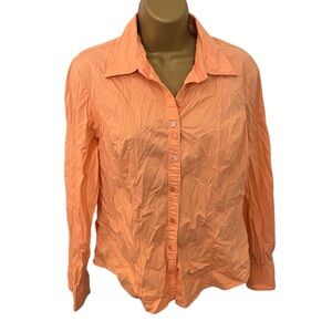 St. John’s Bay Button Down Shirt Peach M